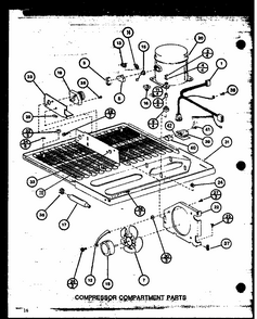 Compressor Compartment Parts (tl18m/p7858511w) (tl18m/p7858512w) (tli18m/p7858521w) (tli18m/p7858522w) Diagram and Parts List for TLI22M-P7858524W  Amana Refrigerator