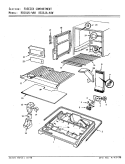 FREEZER COMPARTMENT Diagram and Parts List for RB18JA-4AW 9A32A Admiral Refrigerator