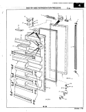 FRESH FOOD DOOR Diagram and Parts List for RNC20AN-3A 3M65A Magic Chef Refrigerator