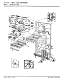 FRESH FOOD COMPARTMENT Diagram and Parts List for RB18JA-4AW 9A32B Admiral Refrigerator