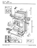 DOORS Diagram and Parts List for RB18JA-4AW 9A32B Admiral Refrigerator