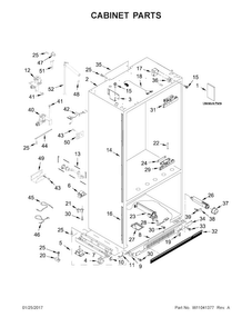 Part Location Diagram of W10605610 Whirlpool ENERGY GUIDE