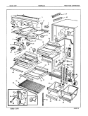 FRESH FOOD COMPARTMENT Diagram and Parts List for RB19FY-3A 7C19A Magic Chef Refrigerator