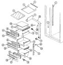 SHELVES & ACCESSORIES Diagram and Parts List for SILVER22  International Refrigerator