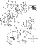 ICE & WATER DISPENSER Diagram and Parts List for SILVER22  International Refrigerator