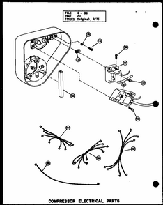 Compressor Electrical Parts (crh5-1/p55201-25c) Diagram and Parts List for CRH5-1 P55201-25C Amana Air Conditioner