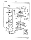 FREEZER COMPARTMENT Diagram and Parts List for NENS228GZA 7L33A Maytag Refrigerator