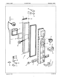 FREEZER DOOR Diagram and Parts List for RC22FA-3AW 5N57A Amana Refrigerator