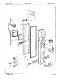 FREEZER DOOR Diagram and Parts List for RC24FA-3PW 7N21A Magic Chef Refrigerator
