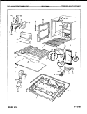 FREEZER COMPARTMENT Diagram and Parts List for BDNT22H9H 7B22A Admiral Refrigerator