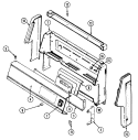 CONTROL PANEL Diagram and Parts List for GA3478XUWX  Maytag Range