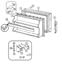FREEZER OUTER DOOR Diagram and Parts List for RTW2200DAE  Maytag Refrigerator