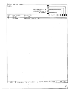 Motor And Drive Page 3 Diagram and Parts List for 7543A REV A Norge Dryer