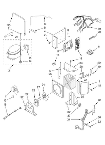 Upper Unit Parts Diagram and Parts List for JS42PPDUDB01  Jenn-Air Refrigerator