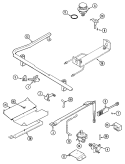 GAS CONTROL Diagram and Parts List for CG6498VVV  Crosley Range