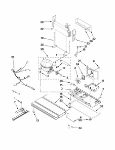 Unit Parts Diagram and Parts List for G37026FEAS5  Maytag Refrigerator