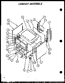 Cabinet Assembly Diagram and Parts List for LBP26AA0Y P1141115NW Amana Range