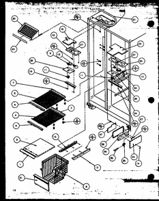 Freezer Shelving And Refrigerator Light (sbi20mw/p1120102ww) Diagram and Parts List for SBI20M-P1120202W  Amana Refrigerator