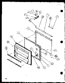 Freezer Door Diagram and Parts List for BL20QW-P1125503WW  Amana Refrigerator