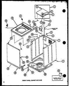 Section 2 Diagram and Parts List for LW2603 P1110504W W Amana Washer