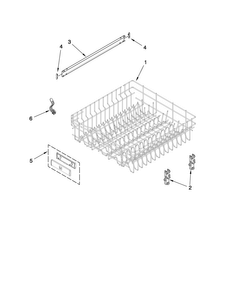 Upper Rack And Track Parts Diagram and Parts List for JDB3000AWB1  Jenn-Air Dishwasher