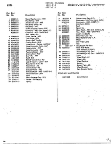 Sewing Machine Page 2 Diagram and Parts List for U4697-910  Hoover Upright Vacuum