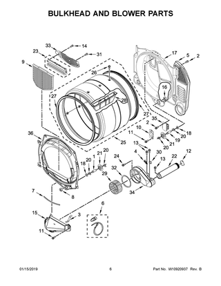 Part Location Diagram of W11327190 Whirlpool WHEEL