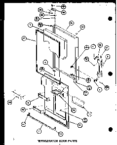Section 8 Diagram and Parts List for BR-20H-P7680808W  Amana Refrigerator