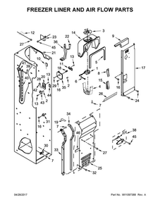 Part Location Diagram of W10782877 Whirlpool FLIPPER