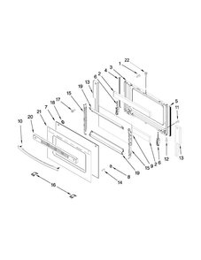 Door Parts Diagram and Parts List for AGR4433XDB2  Amana Range