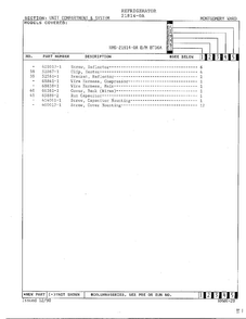 Unit Compartment And System Page 3 Diagram and Parts List for 21814-0A  Admiral Refrigerator
