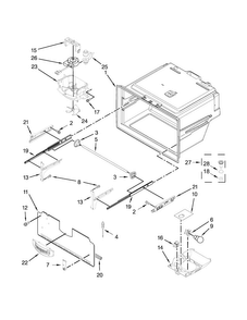 Freezer Liner Parts Diagram and Parts List for MFI2269FRE00  Maytag Refrigerator
