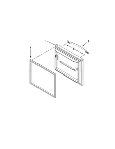 Freezer Door Parts Diagram and Parts List for ABB1922FEQ3  Amana Refrigerator