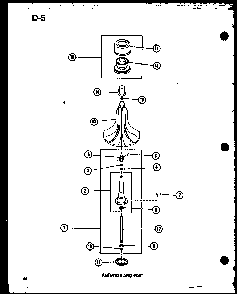 Agitator And Post Diagram and Parts List for TAA800 P75751-7W Amana Dryer