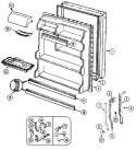 Part Location Diagram of 70111-50 Whirlpool TRIM, SHELF .24 7/8-INCH.