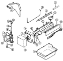 OPTIONAL ICE MAKER - ICE Diagram and Parts List for CT19Y4W  Crosley Refrigerator