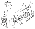OPTIONAL ICE MAKER KIT (ICE) Diagram and Parts List for NS208NA  Magic Chef Refrigerator