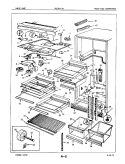 FRESH FOOD COMPARTMENT Diagram and Parts List for RB17FA-3A 7C16A Magic Chef Refrigerator