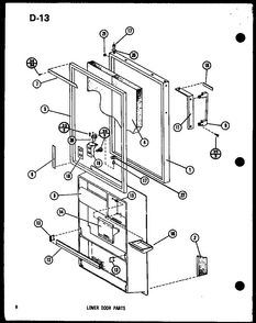 Lower Door Parts Diagram and Parts List for TM14G-G-P75658-8WG  Amana Refrigerator