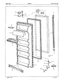 FRESH FOOD DOOR Diagram and Parts List for NNS227FA 5M53B Crosley Refrigerator