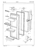 FRESH FOOD DOOR Diagram and Parts List for NDNS249GA 5N66A Maytag Refrigerator