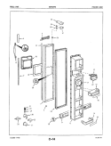 FREEZER DOOR Diagram and Parts List for NDNS249GA 5N66A Maytag Refrigerator