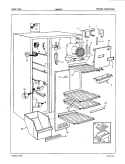 FREEZER COMPARTMENT Diagram and Parts List for NNS227GH 5N62A Maytag Refrigerator