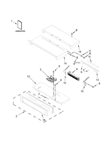 Control Panel Parts Diagram and Parts List for JJW2830DS00  Jenn-Air Wall Oven