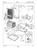 UNIT COMPARTMENT & SYSTEM Diagram and Parts List for NEDNS249FA 5M51B Crosley Refrigerator