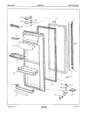 FRESH FOOD DOOR Diagram and Parts List for NEDNS249FA 5M51B Crosley Refrigerator