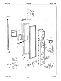 FREEZER DOOR Diagram and Parts List for NEDNS249FA 5M51B Crosley Refrigerator