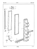 FREEZER DOOR Diagram and Parts List for NNS207FA 5M52B Crosley Refrigerator