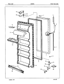 FRESH FOOD DOOR Diagram and Parts List for NNS208GA 7L40A Maytag Refrigerator