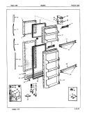 FREEZER DOOR Diagram and Parts List for NNS208GA 7L40A Maytag Refrigerator